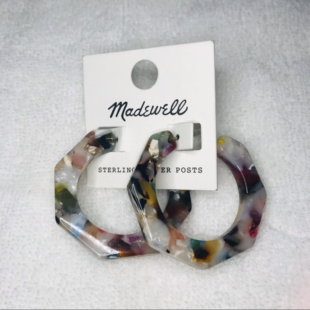 {Madewell} Jane Acetate Geometric Earrings NWT - Picture 1 of 7